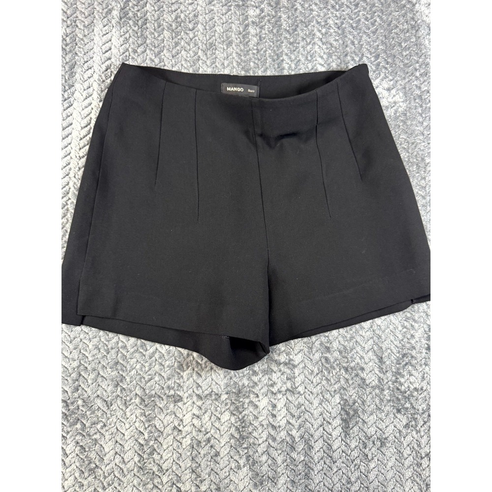 Mango Suit Tailored Shorts Womens 6 Black Pleated Front‎ Side Zip Casual Outdoor
